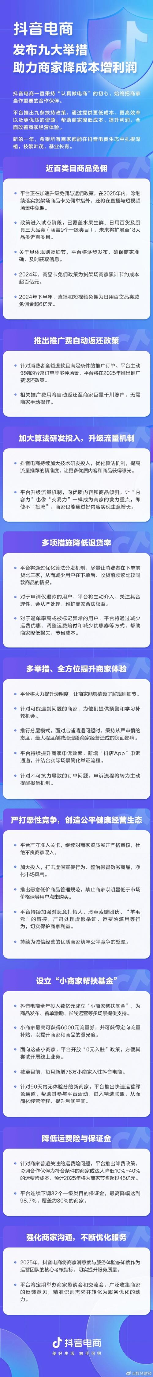 抖音低价业务推广_免佣金政策_抖音电商商家扶持计划